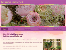 Tablet Screenshot of blumen-malecek.at